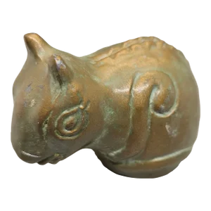 Vintage Asian Bronze Handmade Mouse Figurine