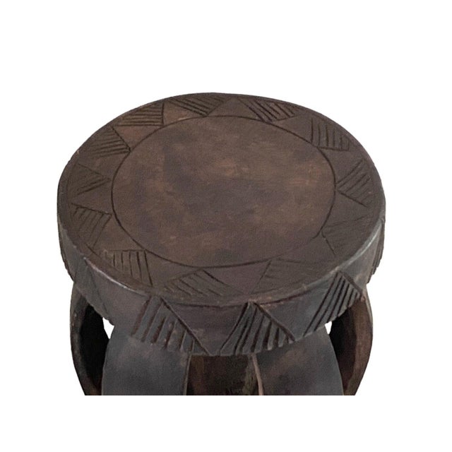 1980s Vintage African Baga Low Stool Guinea-Bissau For Sale - Image 5 of 7