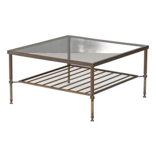 Mid-Century Brass Coffee Table, 1950s For Sale