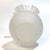 Rare White Frosted Glass Vase With Eye-Catching Ruffled Top Circa 1980s For Sale - Image 12 of 13