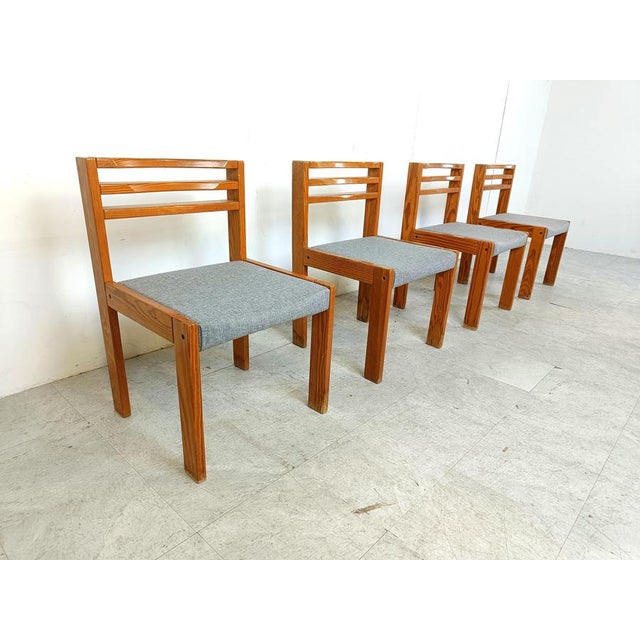 Gray SG 1200 Dining Chairs by Cees Braakman for Pastoe, 1970s, Set of 4 For Sale - Image 8 of 12