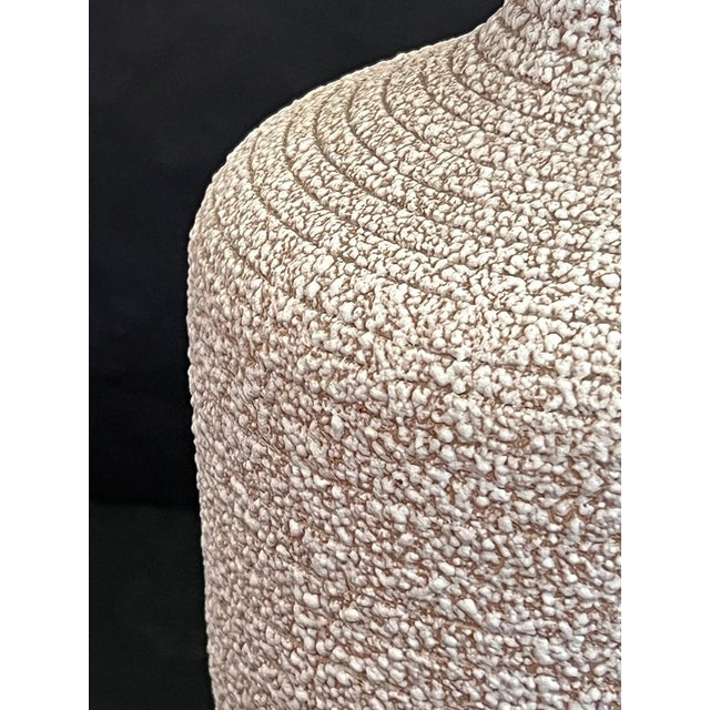 Ceramic Pair 1960s Urn-Form Textured Pottery Lamps For Sale - Image 7 of 8