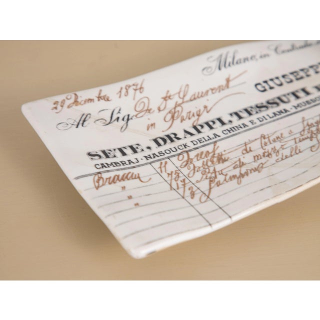 Mid-Century Modern Fornasetti Desk Pen Holder Dish or Tray, Black and White For Sale - Image 3 of 7