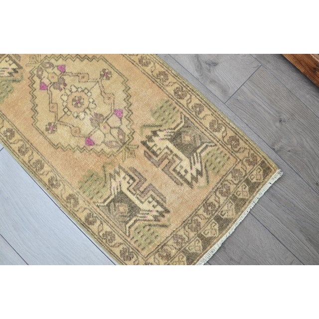 1960s Kurdish Handmade Floral Carpet For Sale - Image 5 of 6