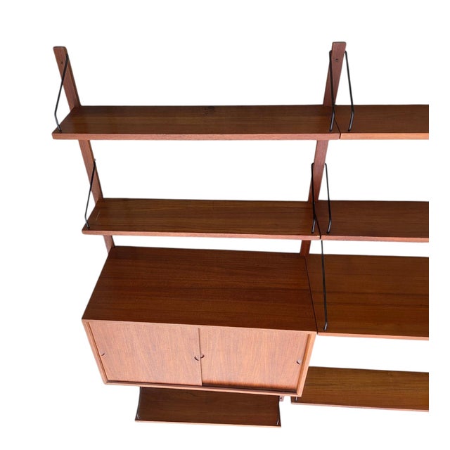 Wood 1950 Poul Cadovius Design Wall Mounted Shelf Modular Royal System Teak Cado Unit For Sale - Image 7 of 16