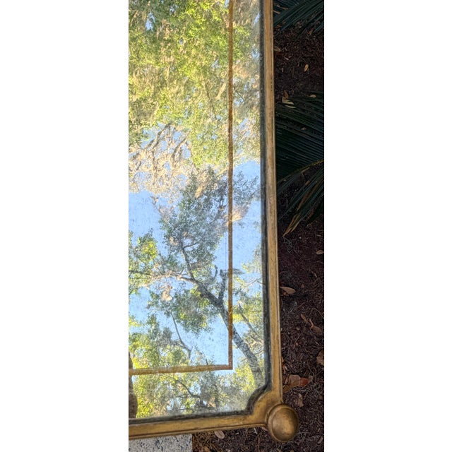 Lillian August 'Anton' Aged Brass and Shagreen Side Table For Sale - Image 10 of 17