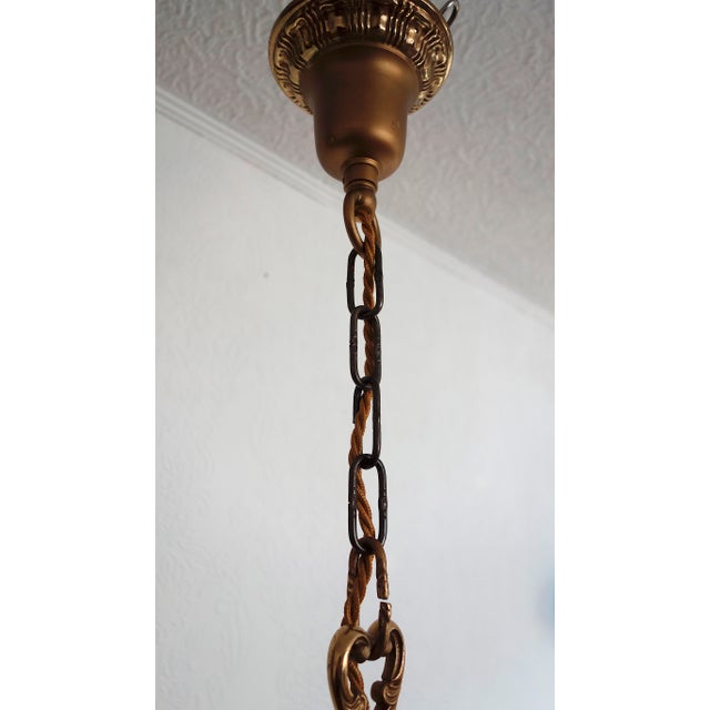 Brass and Glass Lantern Pendant, 1960s For Sale - Image 15 of 17