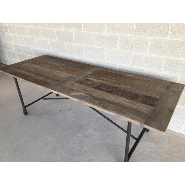 Restoration Hardware Flatiron Rectangular Elm Wood 92" Dining Table