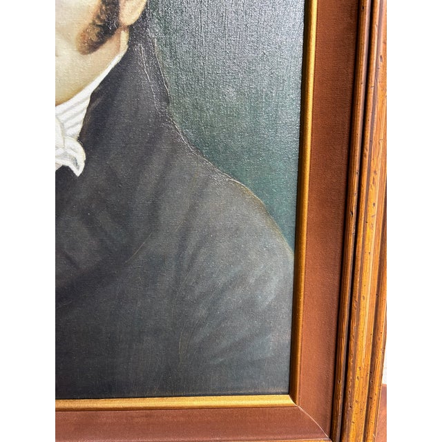 Vintage Ethan Allen Greenwood “Portrait of a Gentleman” Framed Reproduction For Sale In Kansas City - Image 6 of 11