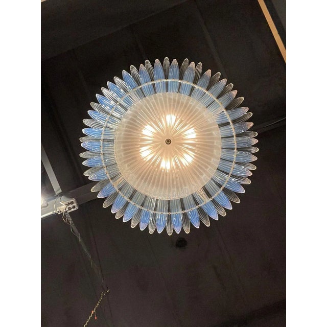 Murano Sunburst Flush Mount Chandelier For Sale - Image 4 of 9