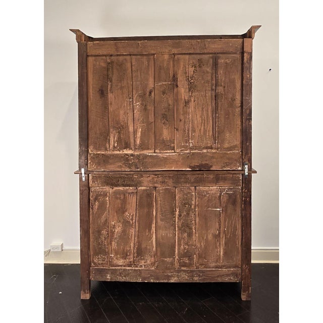 Circa 1780 Walnut Buffet Deux Corps Cabinet For Sale - Image 12 of 13
