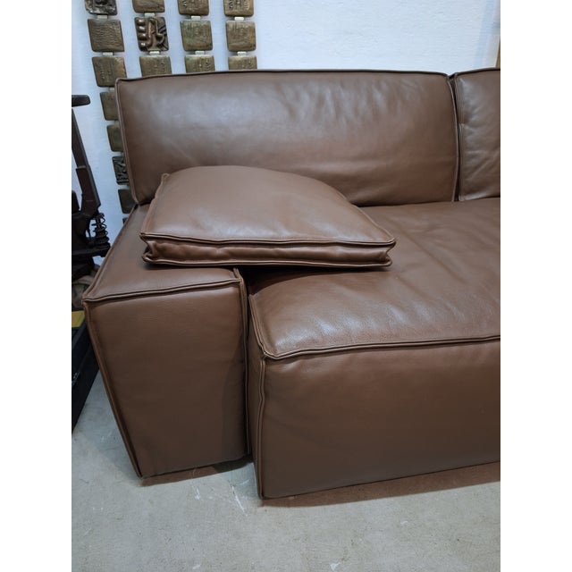 Myworld Sofa in Brown Leather by Philippe Stark for Cassina, 1980s, in Very Good conditions. Designed 1980 to 1989 I have...