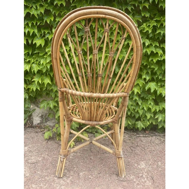 Set of Midcentury Rattan Armchairs, 1950s For Sale - Image 4 of 16