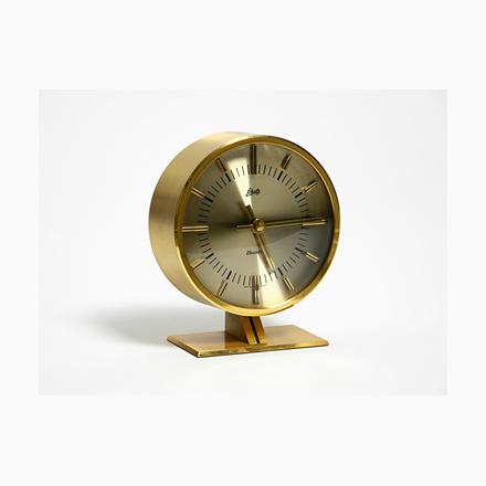 Round Brass Table Clock by Schatz, Germany, 1960s For Sale - Image 11 of 11