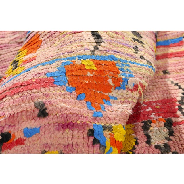 Vintage Boujad Boucherouite Moroccan Rug, 03'07 X 08'06 For Sale In Dallas - Image 6 of 10
