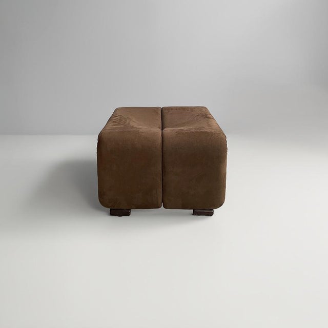 Afra & Tobia Scarpa Italian Modern Poufs Coronado by Afra Tobia Scarpa for B&B, 1970s, Set of 2 For Sale - Image 4 of 10