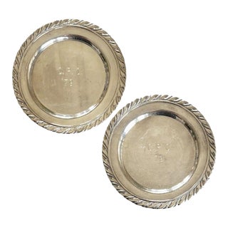 Vintage Engraved Oneida Silver Plate Trophy Plates or Trays - 1979 - a Pair For Sale