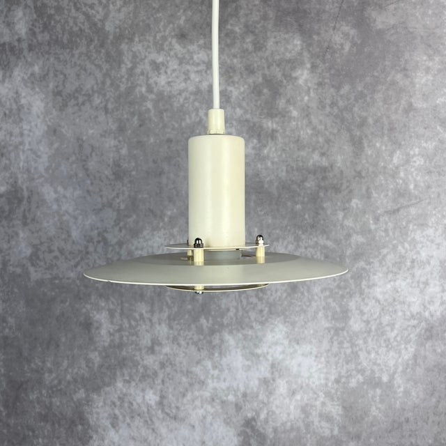 Beige Vintage Beige Ceiling Lamp from Lyfa, 1970s For Sale - Image 8 of 11