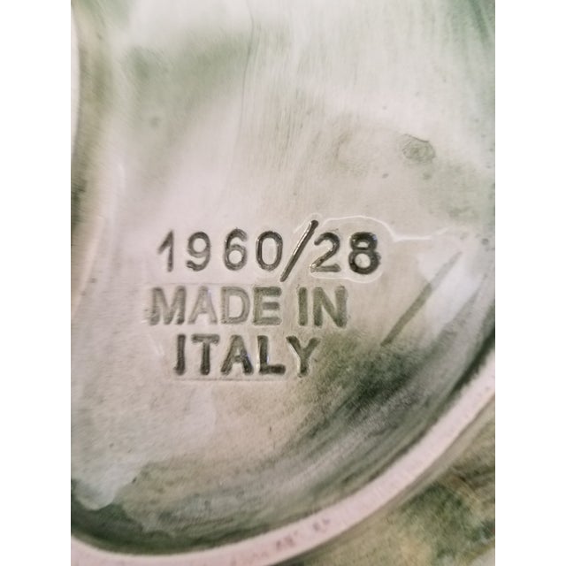 Mediterranean Vintage "Bassano" Hand Painted Leaf Bowl From Italy For Sale - Image 3 of 6