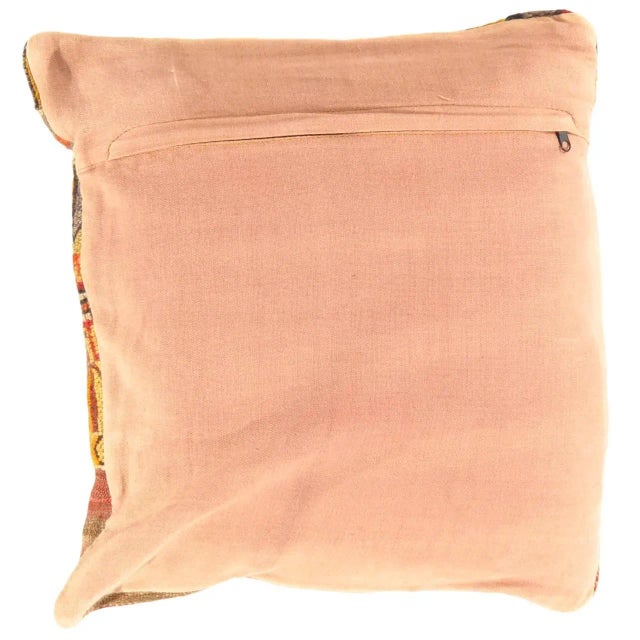 Antique hand woven Turkish Kilim/ sumak pillow. This is 100% wool. Back 100% cotton. Beautiful colors and well made. This...