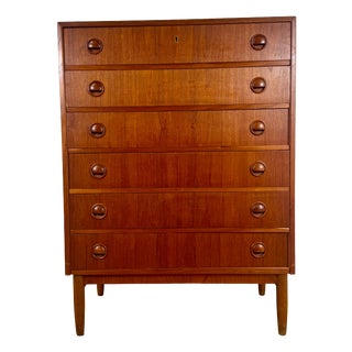 Danish Teak Chest of Drawers, 1960s For Sale