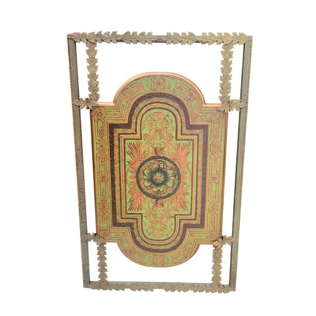 Wood ​Vintage John-Richard Neoclassical Medallion Wall Panel – Laurel Leaf Iron Frame For Sale - Image 7 of 10