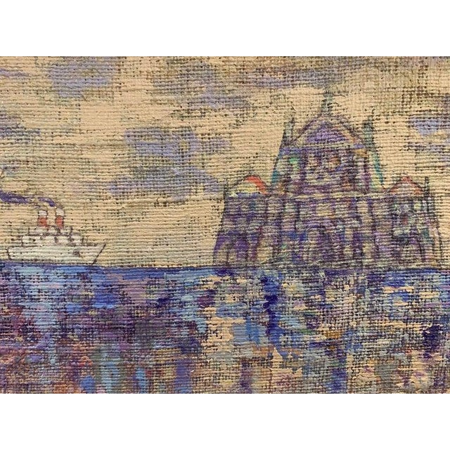 Giampaolo Talani "Cathedral Marina" Oil on Board, Seascape With Cathedral Vision, Tuscan Contemporary Art by Italian Master For Sale - Image 4 of 10