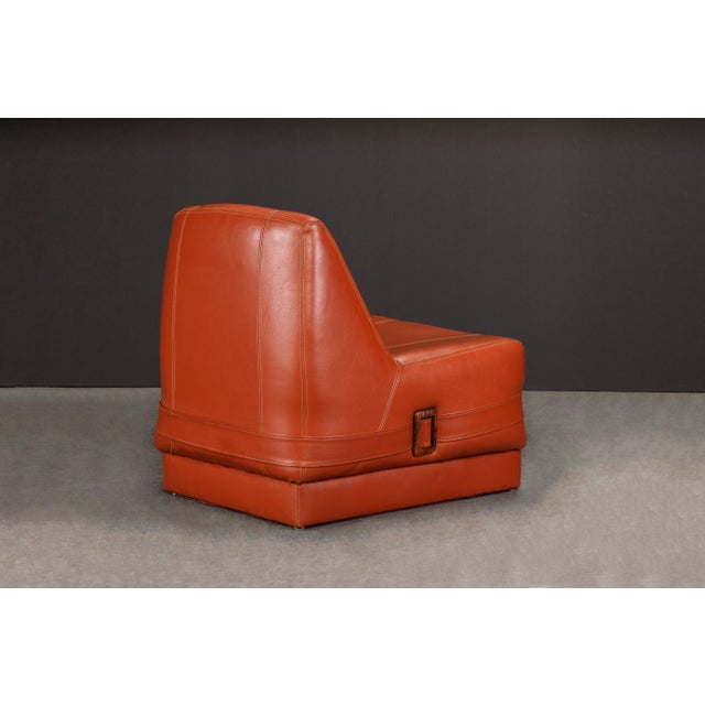 Percival Lafer MP-75 Lounge Chairs w Rosewood Buckles, 1970 Brazil - Set of 4 For Sale - Image 10 of 12