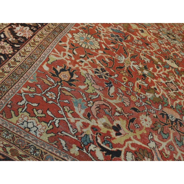 Antique Persian Mahal Rug - 12' x 17'7" For Sale - Image 4 of 10