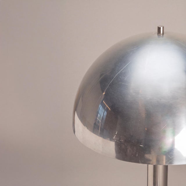 Modernist Mushroom Floor Lamp in Polished Aluminum For Sale In New York - Image 6 of 6