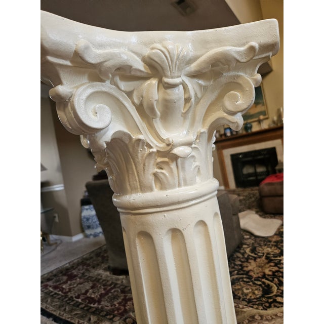 Corinthian Ionic Column Pedestal Stand For Sale - Image 4 of 8