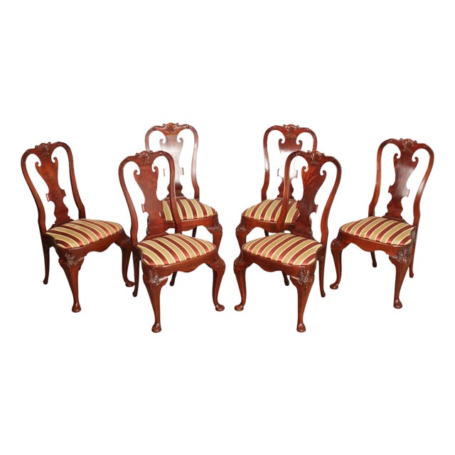 Hickory Chair Georgian Style Set of Six Mahogany Dining Chairs For Sale