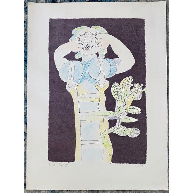 Printmaking Materials Naftali Bezem, Israeli Surrealist Judaica Abstract Lithograph Naftali Bezem For Sale - Image 7 of 7