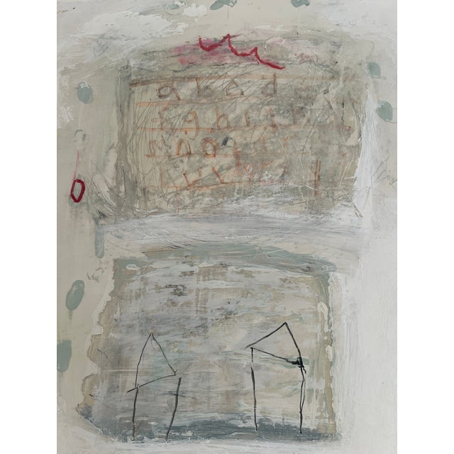 Contemporary It Was a Hurricane and Then It Wasn't, Painting, Collage on Wood For Sale - Image 3 of 17