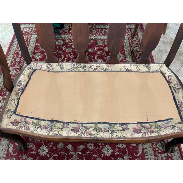 1920s Antique Swedish Wooden Bench With Claw Feet For Sale In San Francisco - Image 6 of 6