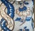 Royal Blue Vintage Printed Linen Floral Pillow For Sale - Image 8 of 12