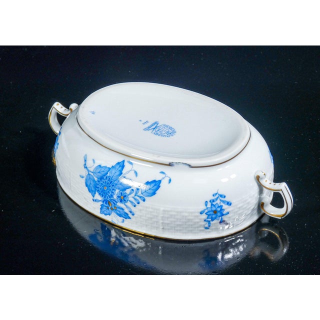 370 Apponyi Blue Porcelain Sauce Pot from Herend For Sale - Image 11 of 18