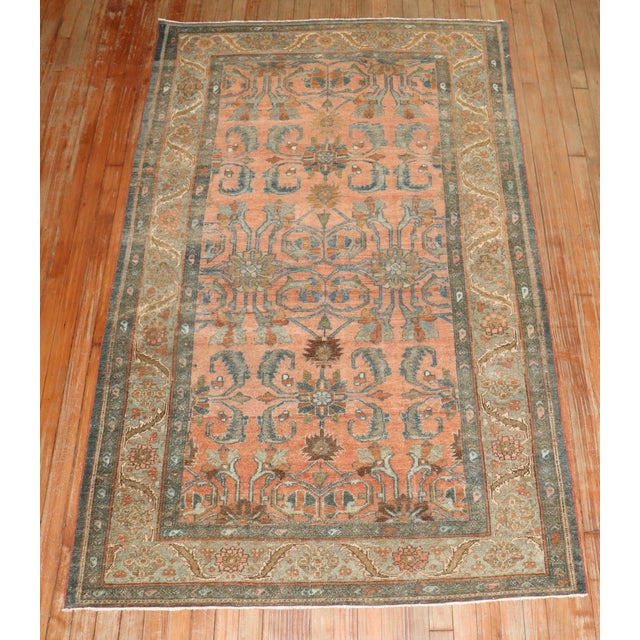 Antique Zabihi Collection Persian Bibikabad Rug - 4'2" x 6'9" For Sale - Image 9 of 11