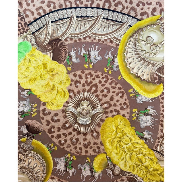 Hermès Casques Et Plumets Silk Scarf 2012 Designed by Julie Abadie For Sale - Image 11 of 12