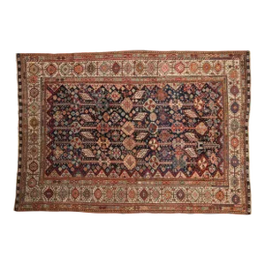 Antique Fine Qashqai Carpet - 5'4" X 7'7"