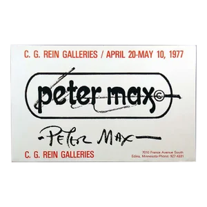 Peter Max Vintage Lithograph Gallery Poster From 1977 Art Show