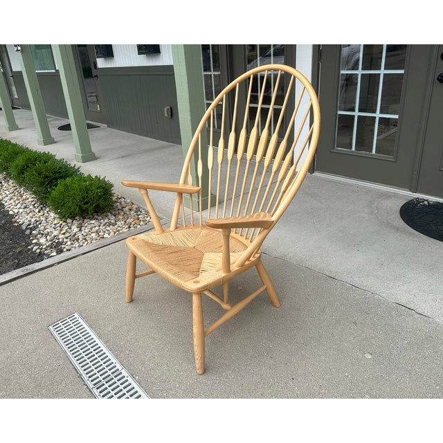 Mid-Century Modern “Peacock” Designed by Hans Wegner for Johannes Hansen Chair For Sale - Image 3 of 9