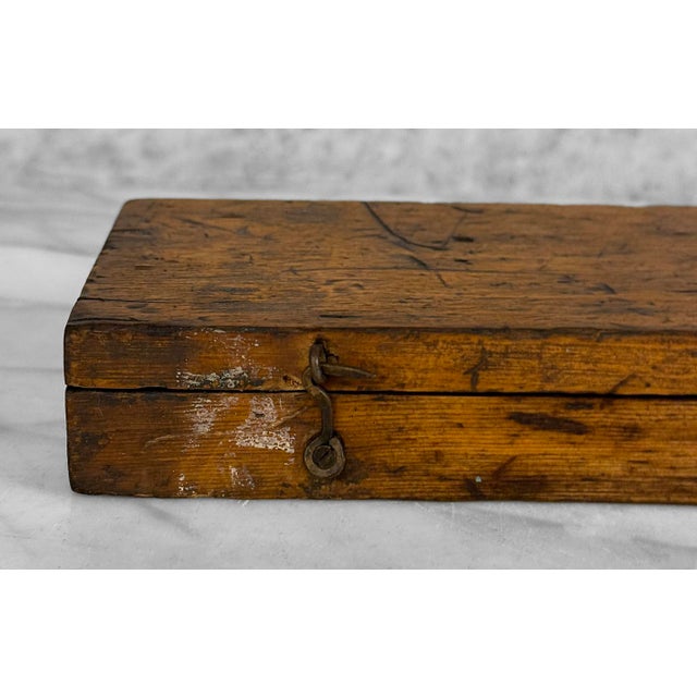 Antique Traditional Wood Tool Storage Box With Millersburg Reamer Bits For Sale - Image 12 of 12