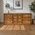 Late 20th Century Vintage Brutalist Oak Geometric-Front Lowboy Dresser, Mid-Century For Sale - Image 5 of 18