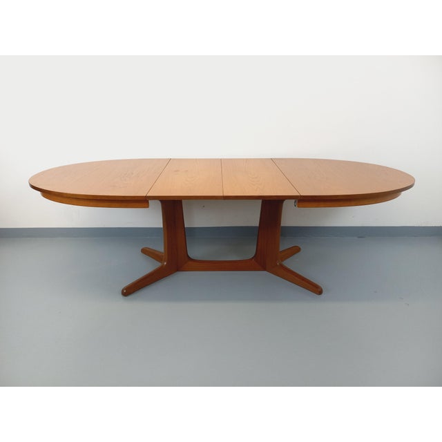 Vintage Oval Extendable Dining Table in Teak from Baumann, 1960s For Sale - Image 16 of 18