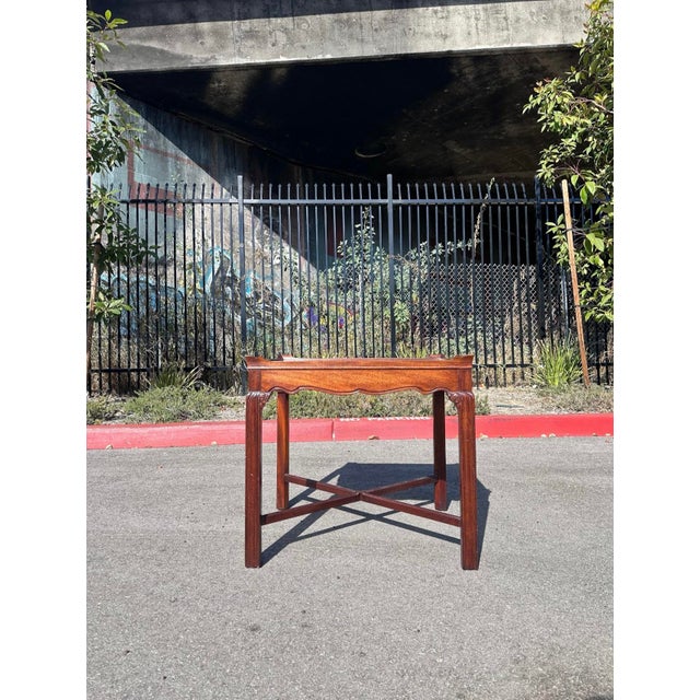 Vintage Mahogany Chippendale Heritage Side Table For Sale - Image 4 of 6