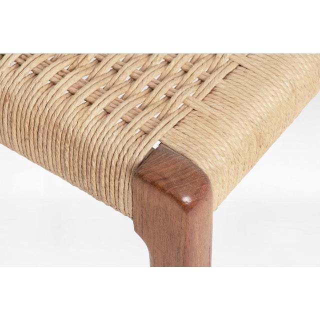 Vintage Model 71 Dining Chairs in Teak and Paper Cord by Niels Otto Møller for J.L. Møller Mobelfabrik, 1960s, Set of 4 For Sale - Image 5 of 6