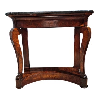 19th Century Empire Style Marble Top Console For Sale