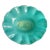 Vintage Murano Jade Green Gold Flecks Italian Art Glass Large Ruffle Rim Footed Centerpiece Bowl For Sale