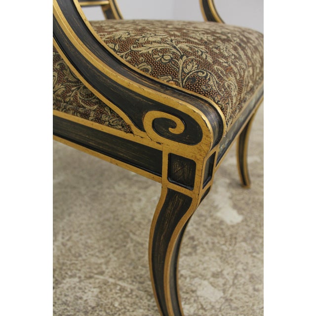 Pair Regency Style Paint Decorated Open Armchairs For Sale In Philadelphia - Image 6 of 13